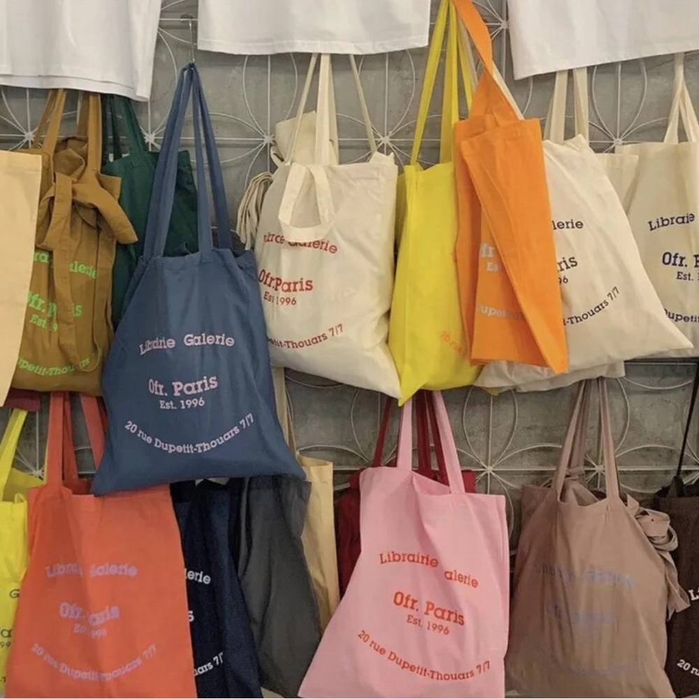 Tote Bag Paris cottage core academia library college university bookbag coquette
